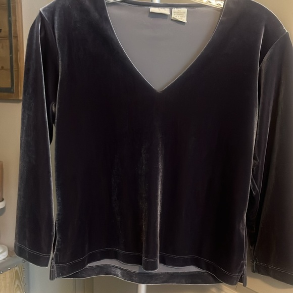 Velvet top 
Size m
Charcoal grey - Picture 2 of 4